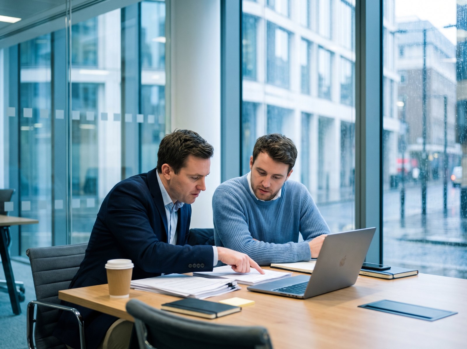 IT consultant and business owner in a compliance review