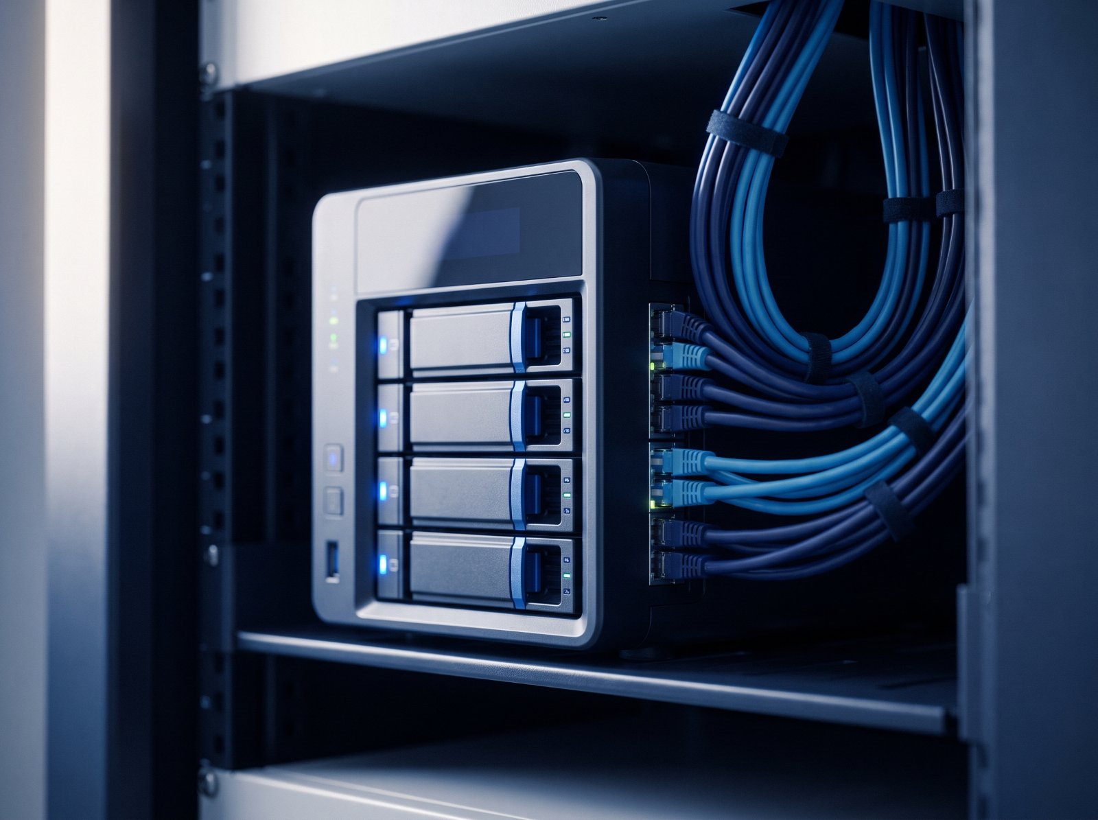 Backup storage appliance in a server rack
